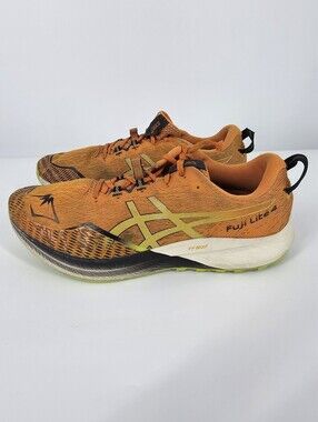 ASICS Fuji Lite 4 Men’s Trail Running Shoes Orange Yellow 1011B698 Size 13 US